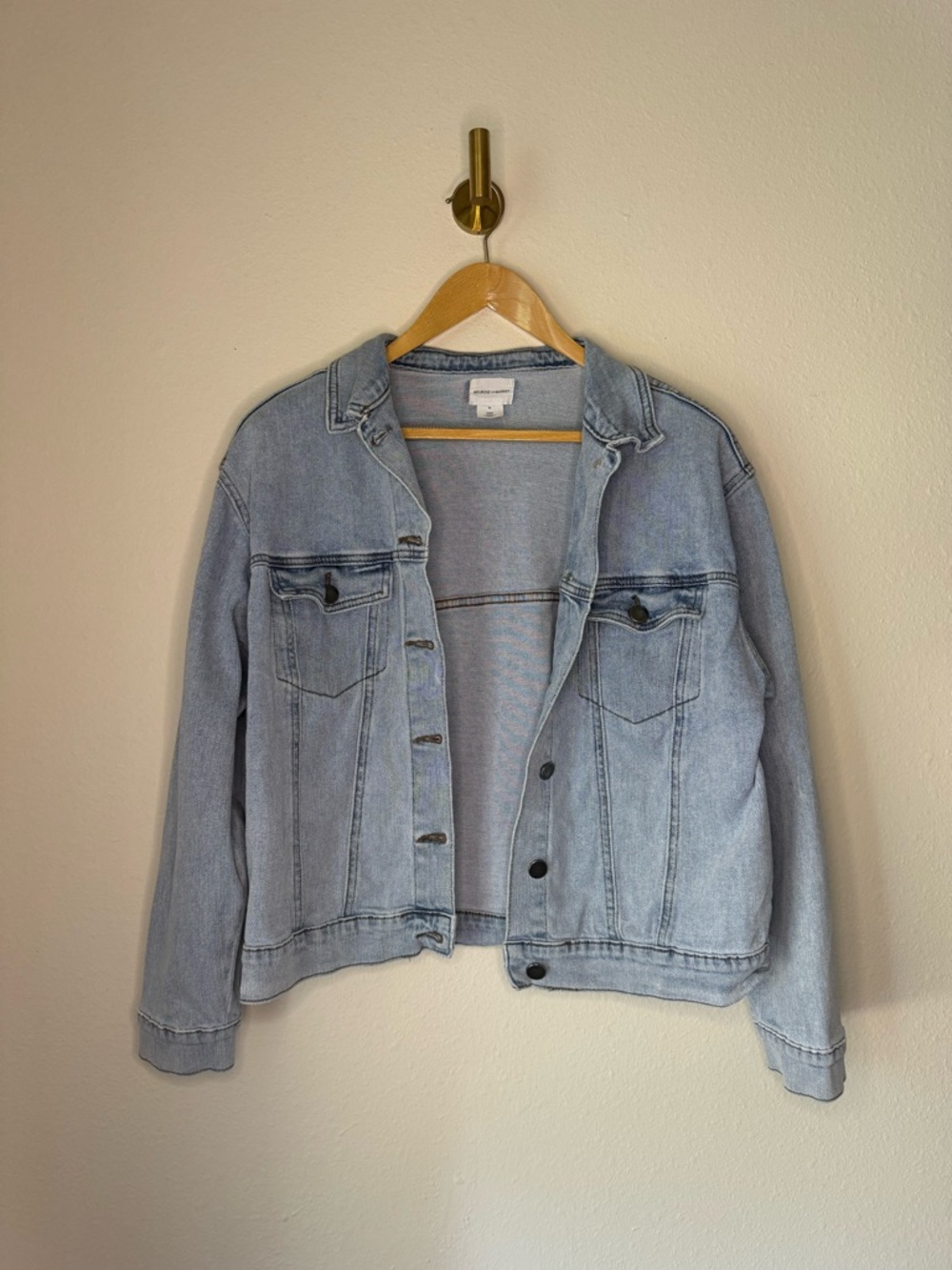Melrose and Market Oversized Light Wash Denim Jacket Women’s size XS